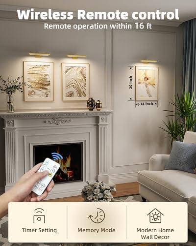 EZVALO Picture Light for Wall, Rechargeable Stick on - Image 2