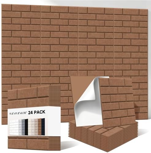 Acoustic Panels with Self Adhesive, 24 Pack Soundproofing Panels by AUTORIFIC
