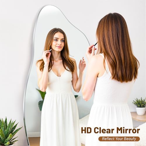 Antok Irregular Full Length Mirror, Standing Hanging Leaning Irregular Mirrors - Image 5