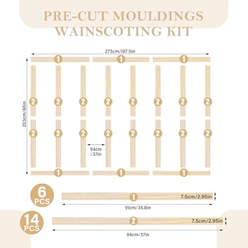 Paulownia Wood Wall Panel Board Batten Panel Kit 9 ft x 6.67 ft - Image 2