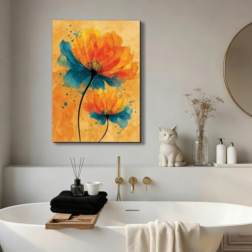 ZERILYN Ship Next Day Minimalist Floral Canvas Art Colorful Botanical Wall - Image 4