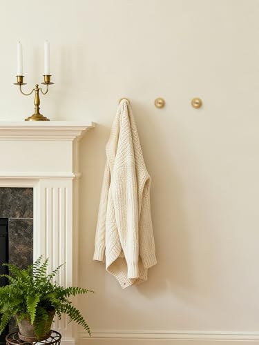 4 Pack Adhesive Coat Hooks for Bathrooms Gold Wall Robe Towel Hooks for Hanging - Image 6
