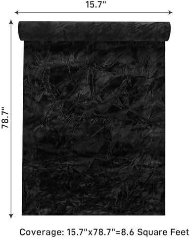 VaryPaper 15.7" x 78.7" Black Velvet Flocking Contact Paper Self Adhesive Felt - Image 7