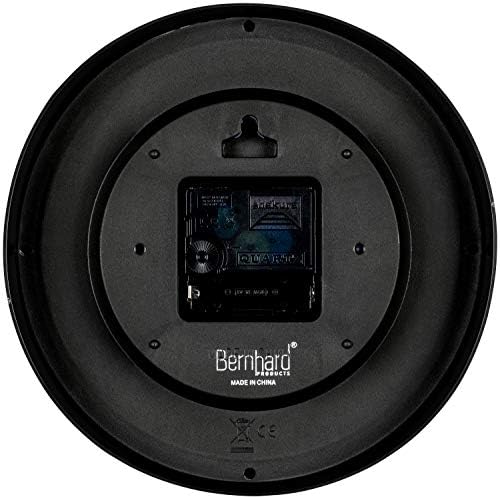 Bernhard Products Black Wall Clock 8" Silent Non-Ticking Quality Quartz Battery - Image 5