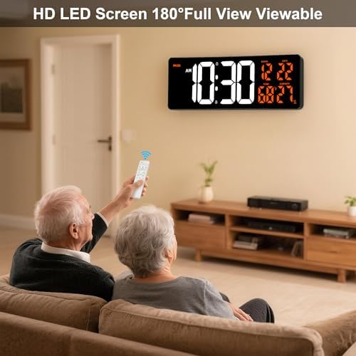 17.3" Large Digital Wall Clock Timer Alarm Clock - Image 4