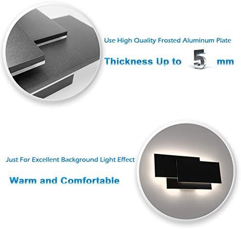 Ralbay 15.75”/36W LED Modern Wall Sconce Indoor Matte Black Wall Mount Light - Image 6