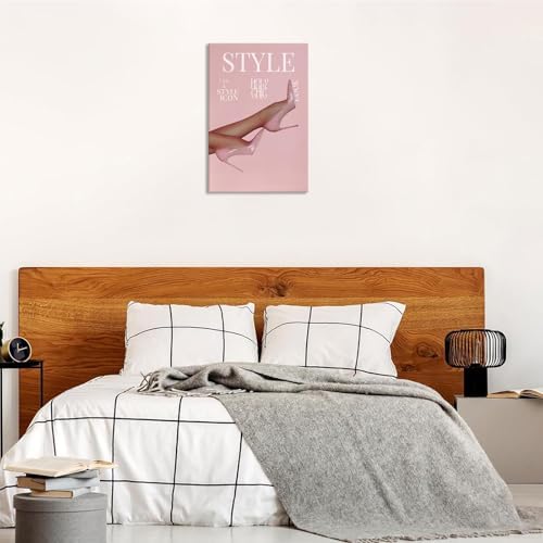 Trendy Pink Heels Poster High Heel News Headline Canvas Wall Art I Am A Style - Image 6