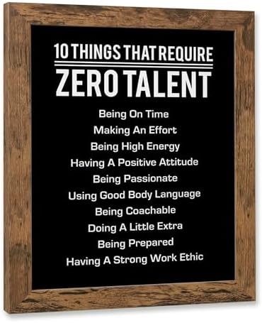 10 Things That Require Zero Talent Wall Art by AmericanLuxuryGifts