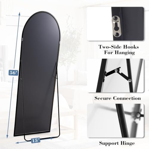 DUMOS 56"x15" Arched Full Length Mirror - Image 2