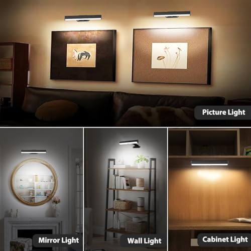 EUIOKUN 2PACK Picture Lights LED Battery Operated Wall Light - Image 2