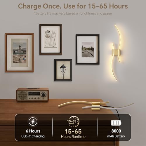 Wireless Wall Sconces Set of Two - Image 4