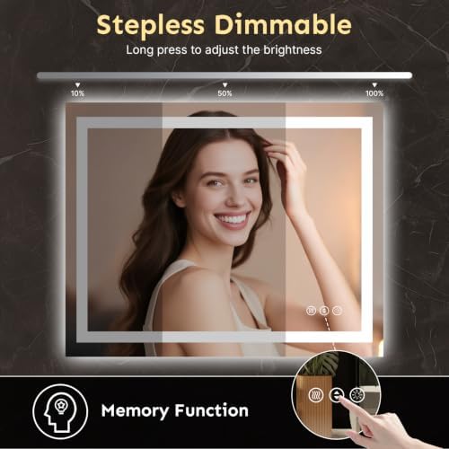Kosmonia 32x40 Inch LED Bathroom Mirror - Image 5