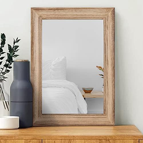 Rustic Mirror with Wood Frame Rectangular Mirrors by Unknown