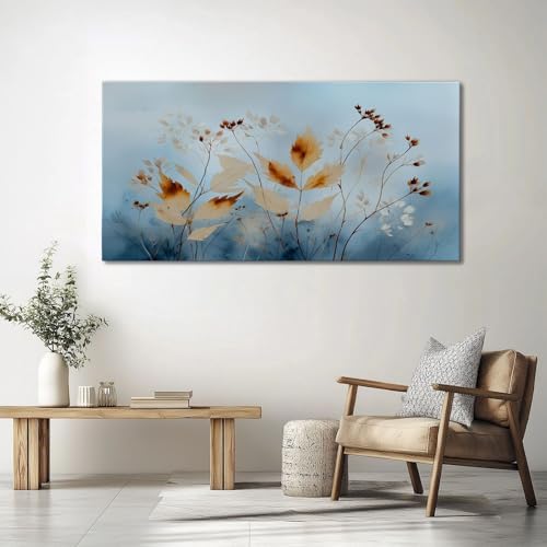 Surreal Abstract Plant Leaves Canvas Wall Art, Modern Artwork Wall Art Home - Image 4