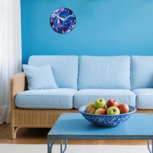 peacoblue Light Geometric Wall Clocks Battery Operated - Image 3
