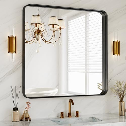 36 Inch Brushed Bathroom Mirrors by MYSUNORIA