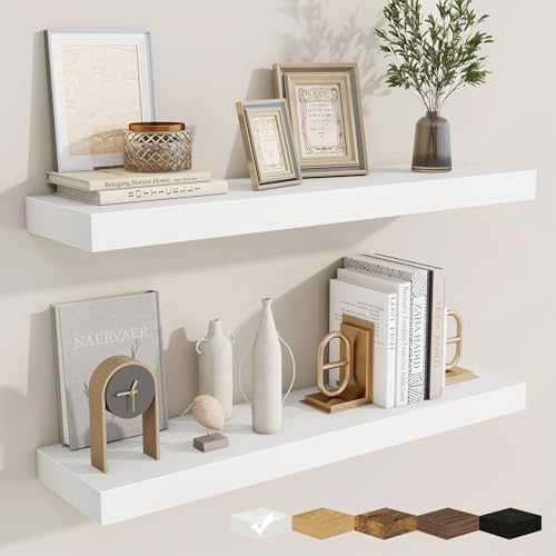 Floating Shelves for Wall, Wall Mounted Wood Shelves by Fuqing