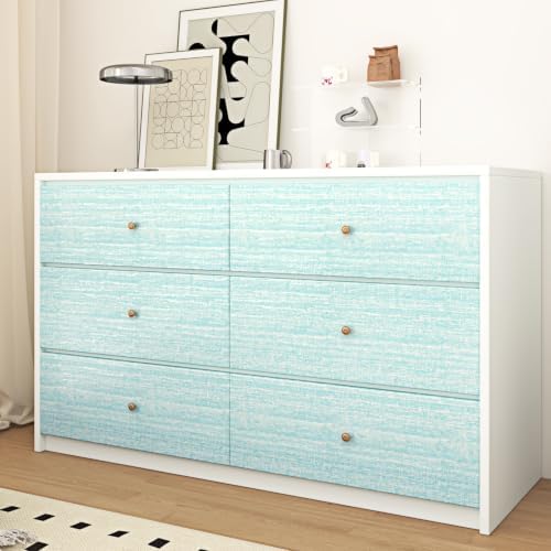 Grasscloth Peel and Stick Wallpaper Blue Textured Contact Paper - Image 4