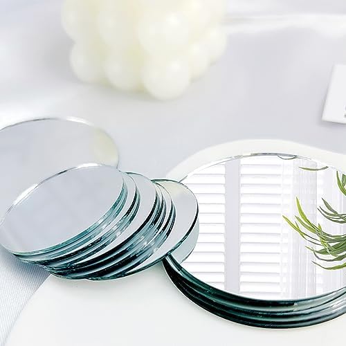 20Pcs Round Glass Mirror Tiles, 4 inch Small Circle Craft Mirror - Image 6