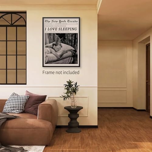 VERENIX Retro Black and White Feminist Wall Art Newspaper Aesthetic Canvas - Image 5