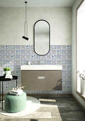 Wudnaye Blue Tile Peel and Stick Backsplash Wallpaper - Image 4