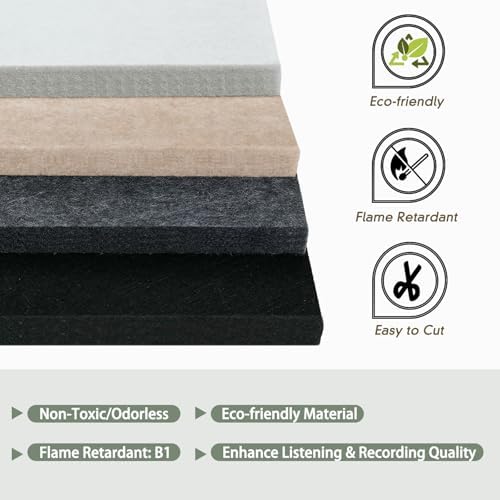 TroyStudio Thickened Acoustic Panels, Noise Reverb Echo Dampening Soundproof - Image 4