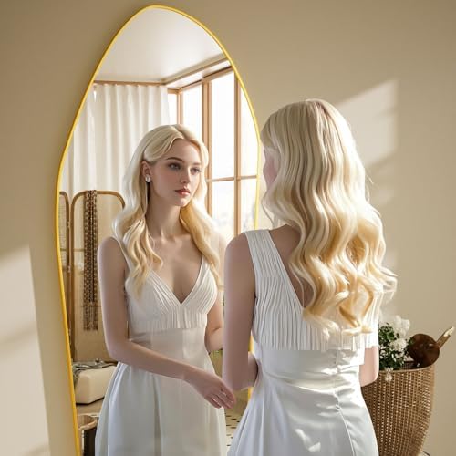 Irregular Arched Full Length Floor Mirror 76"x34" Gold Can DIY - Image 3