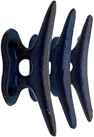 Wowser Nautical Blue Cast Iron Boat Cleat Wall Hooks, 3.5 Inches - Image 4