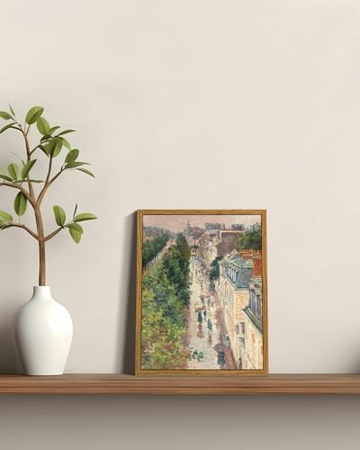 ARPEOTCY Vintage Framed Canvas Print Wall Art, 8x10 inch, French Street Scene - Image 2