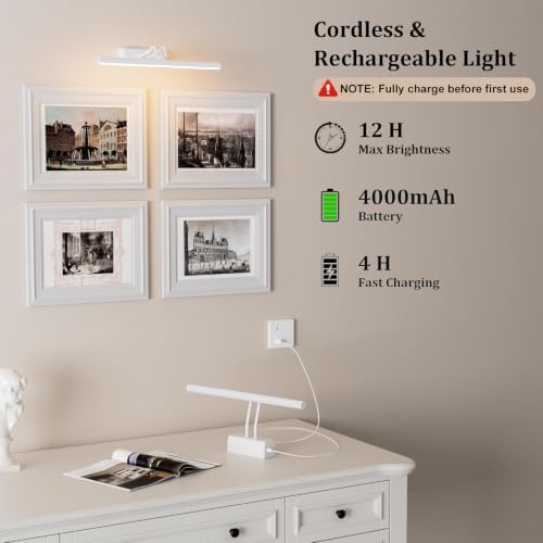 Battery Operated Picture Light for Wall, RF Remote Control - Image 5