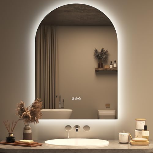 20x28 Inch Backlit Arched LED Mirror by CHARMOR