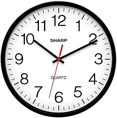 Sharp 10-Inch Battery Wall Clock, Silent Non-Ticking by SHARP