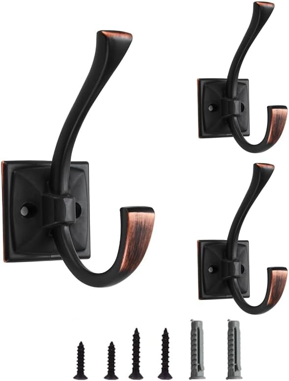 3 Pack Decorative Heavy Duty Towel Hooks by CABDM