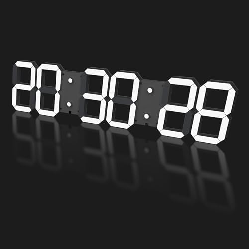 CHKOSDA 27 Inch Large 3D LED Digital Wall Clock by CHKOSDA