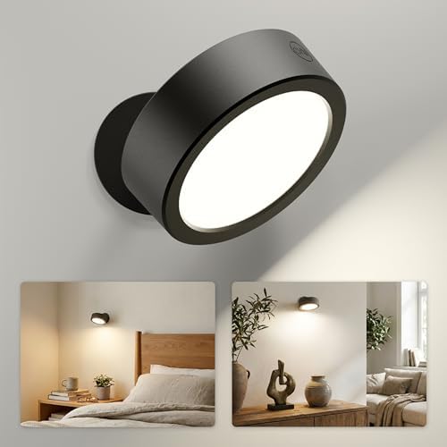 EZVALO LED Wall Mounted Lights, 3000mAh Rechargeable Wall Light Wall Sconces by EZVALO