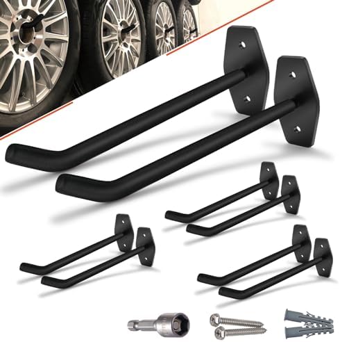 8 Pack 10-Inch Heavy Duty Garage Hooks, Tire Wall Mount by SunVFaFa