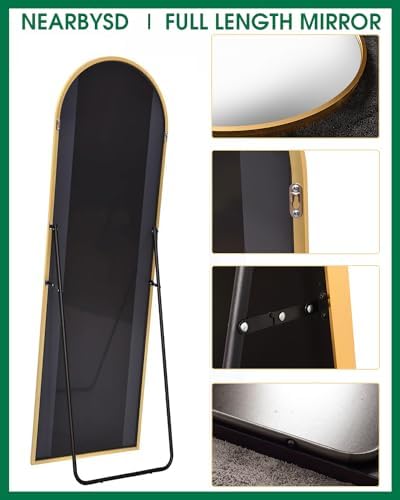 NEARBYSD 58"x18" Arched Full Length Mirror - Image 7