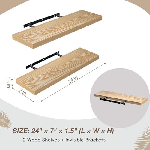 Lufia Floating Wall Shelves, MDF - Image 2