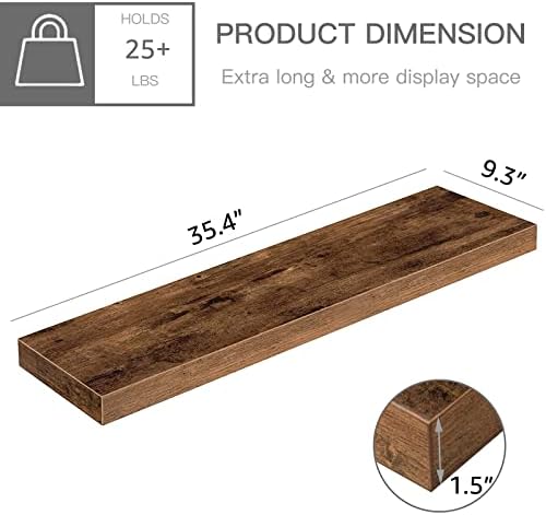 QEEIG Long Floating Shelves for Wall - Image 3