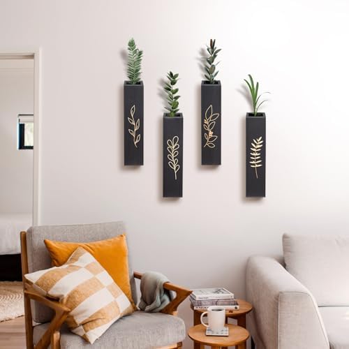 Wooden Wall Vase Planter Set of 4 - Image 2