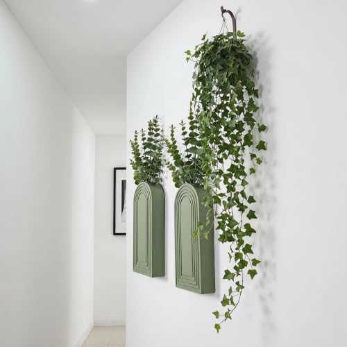 Dnnnii 2 Pack Wooden Wall Vase Set - Image 5