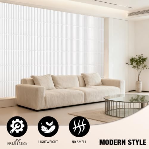 Qidejoy 33 Pcs 3D White Wall Panels - Image 5