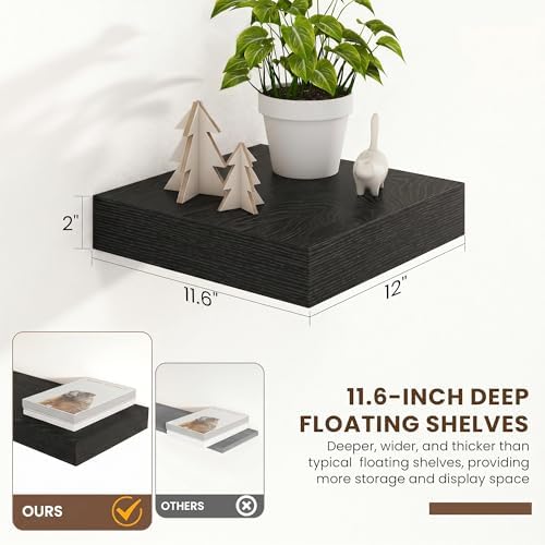 FLYJOE 12 Inch Deep Floating Shelves - Image 3