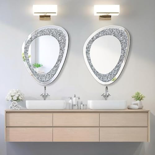 DMDFIRST Modern Irregular Shaped Wall Mirror – 21.6x16 Inch Decorative Oval - Image 4