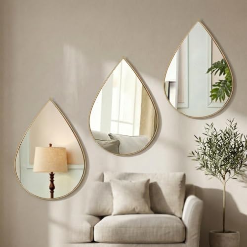 DECANIT Decorative Wall Mirrors Set of 3, Bedroom & Entryway – Modern Farmhouse - Image 2