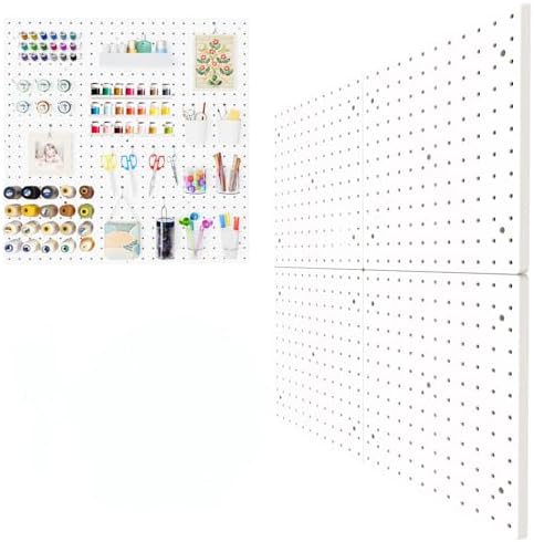 FZK Plastic Pegboard Wall Organizer Kit, 4 Pack by FZK