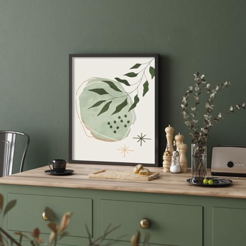 Dazzlewall 6Pcs Boho Minimalist Sage Green Canvas Wall Art 8x10 in Unframed - Image 5