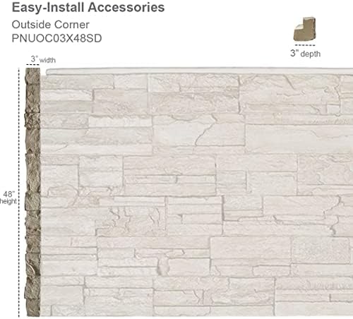 Ekena Millwork 3"W x 3"D x 48"H Universal Outside Corner - Image 2
