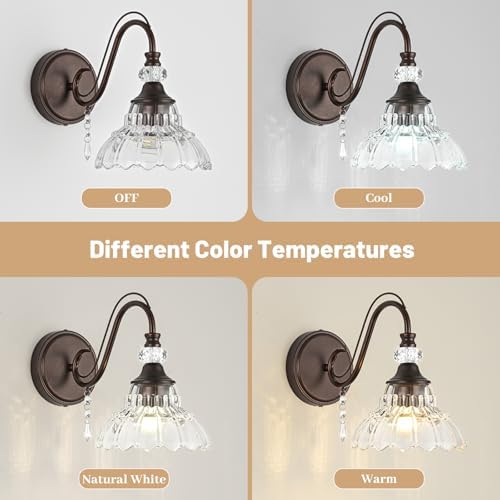 1 Piece Oil Rubbed Bronze Finish Wall Sconce, 1-Light Modern Wall Sconce - Image 7
