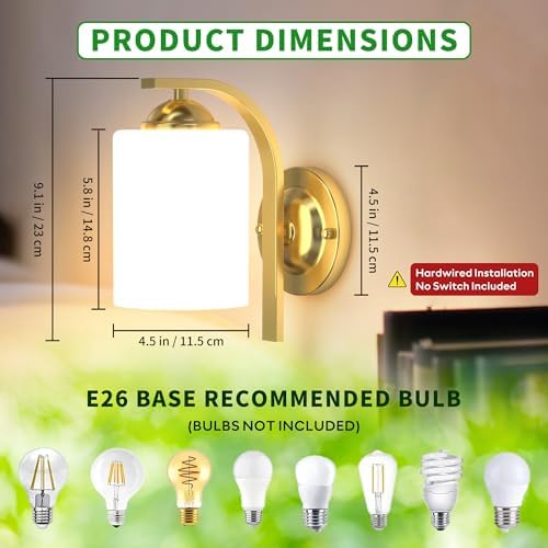 Phaosio Gold Wall Sconces Lights - Image 3
